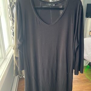 Studio Black V-Neck Long Sleeve Tunic